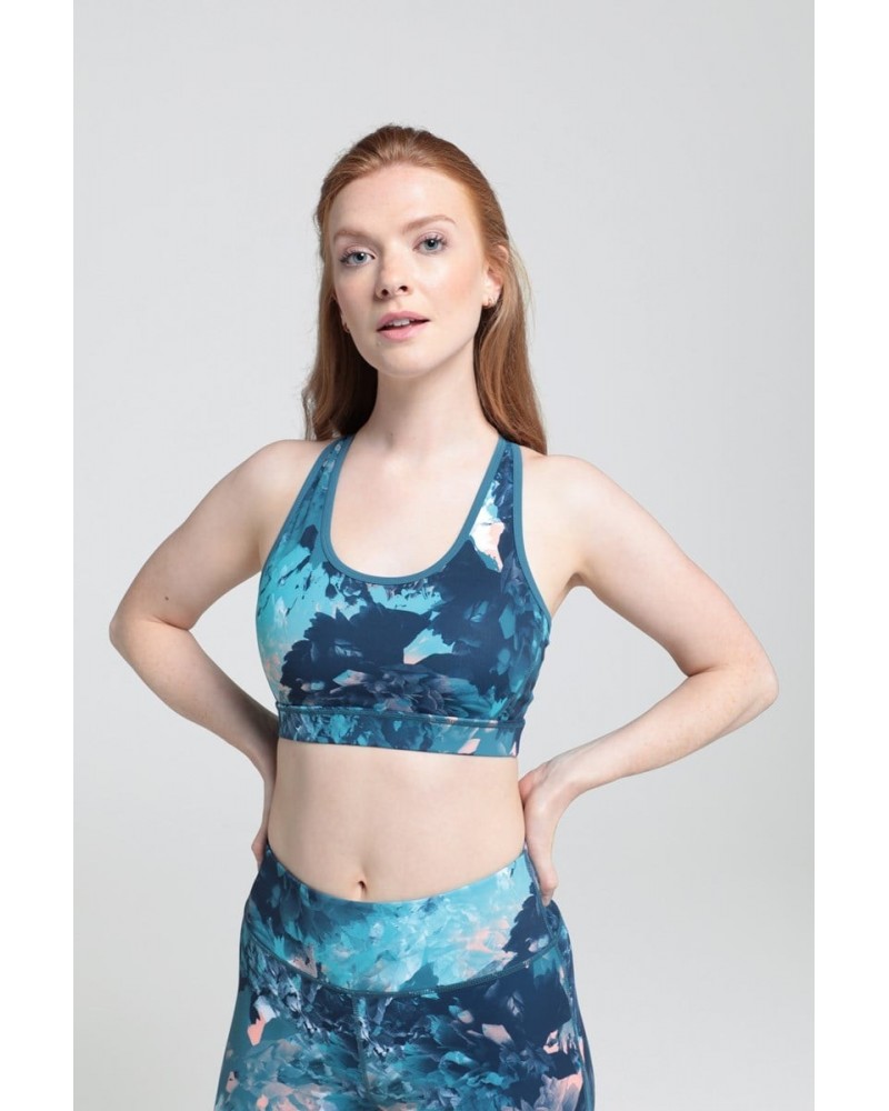 Mesh Motion Sports Bra Winter Blossom $14.57 Tops