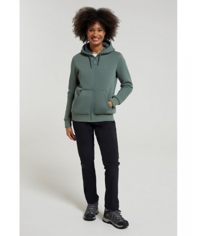 Dalton Womens Sherpa Lined Hoodie Khaki $18.49 Tops