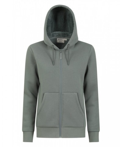 Dalton Womens Sherpa Lined Hoodie Khaki $18.49 Tops