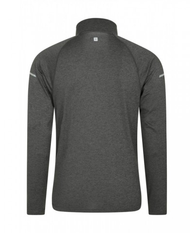 Echo Melange Recycled Mens Half-Zip Midlayer Charcoal $17.48 Tops