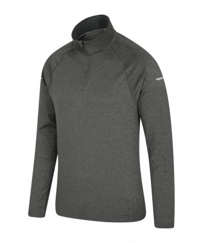 Echo Melange Recycled Mens Half-Zip Midlayer Charcoal $17.48 Tops