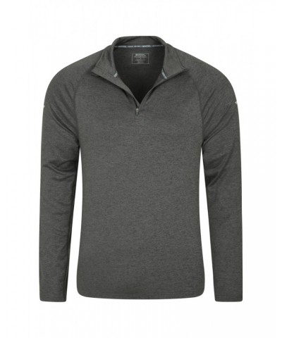 Echo Melange Recycled Mens Half-Zip Midlayer Charcoal $17.48 Tops