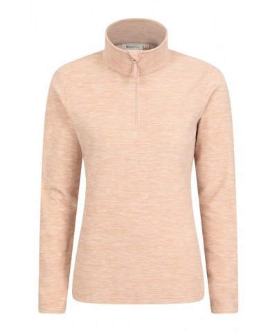 Snowdon Melange Womens Half-Zip Fleece Light Beige $12.74 Fleece