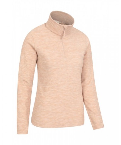 Snowdon Melange Womens Half-Zip Fleece Light Beige $12.74 Fleece