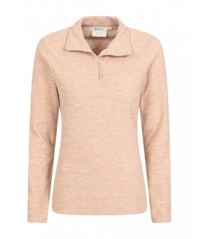 Snowdon Melange Womens Half-Zip Fleece Light Beige $12.74 Fleece