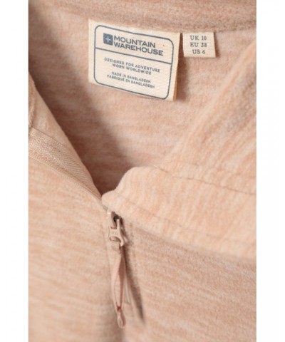 Snowdon Melange Womens Half-Zip Fleece Light Beige $12.74 Fleece