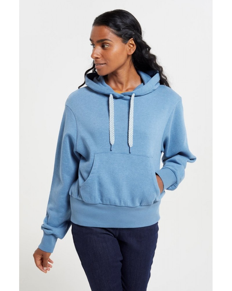 Cora Womens Cropped Hoodie Blue $17.69 Tops