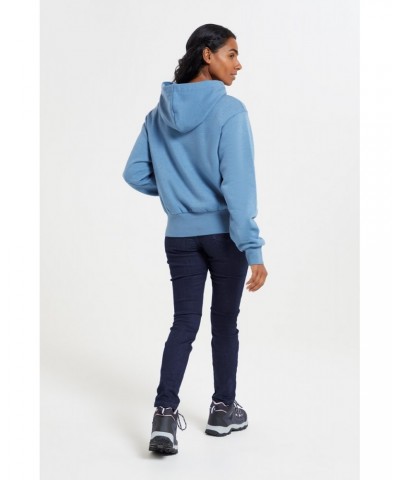 Cora Womens Cropped Hoodie Blue $17.69 Tops