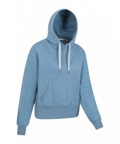 Cora Womens Cropped Hoodie Blue $17.69 Tops