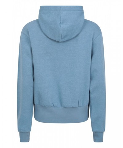 Cora Womens Cropped Hoodie Blue $17.69 Tops