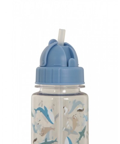 BPA Free Printed Flip Lid Kids Bottle - 12 oz Pale Blue $9.53 Accessories