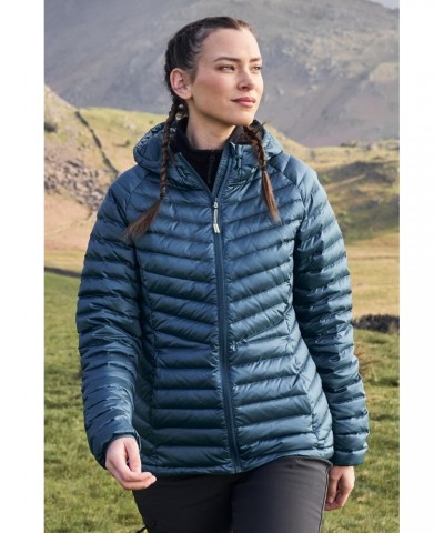 Skyline Extreme Womens Hydrophobic Down Jacket Teal $52.99 Jackets