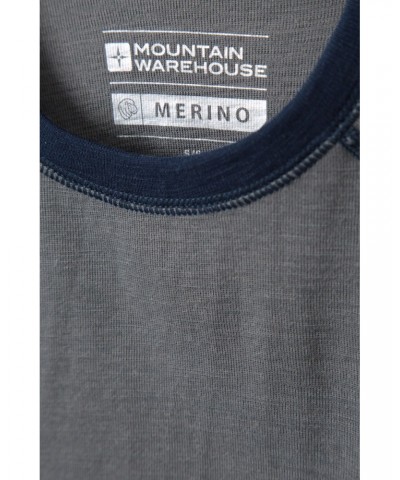 Merino II Kids Round Neck Base Layer Top Grey $19.46 Base Layers