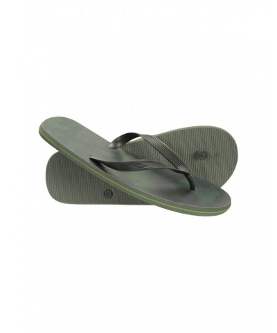 Beach Walk Mens Flip Flops Black Camo $7.50 Footwear