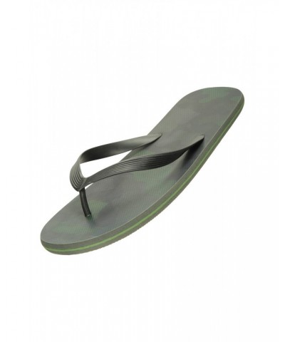 Beach Walk Mens Flip Flops Black Camo $7.50 Footwear