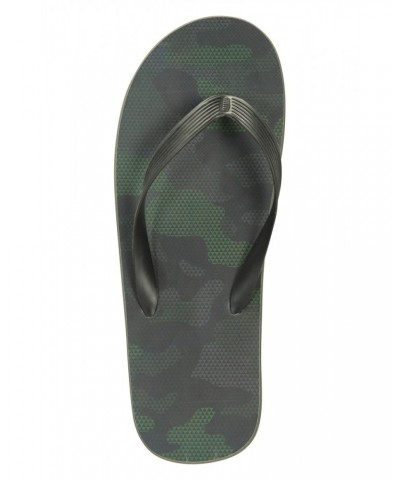 Beach Walk Mens Flip Flops Black Camo $7.50 Footwear