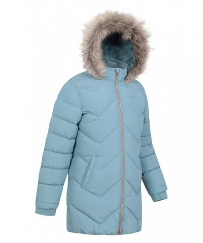 Galaxy Kids Water-resistant Long Insulated Jacket Teal $28.70 Jackets