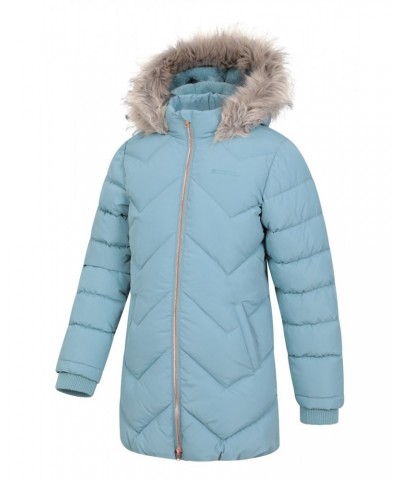 Galaxy Kids Water-resistant Long Insulated Jacket Teal $28.70 Jackets