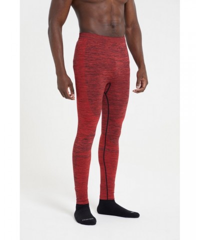 Slalom Mens Seamless Base Layer Pants Red $17.69 Pants