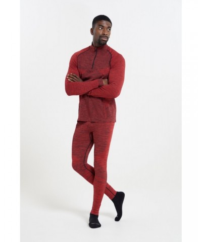 Slalom Mens Seamless Base Layer Pants Red $17.69 Pants