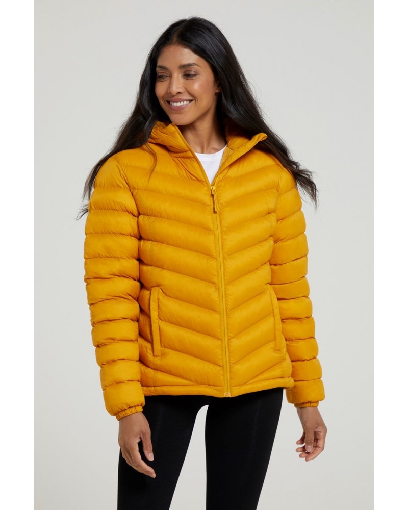 Seasons Womens Insulated Jacket Yellow $35.00 Jackets