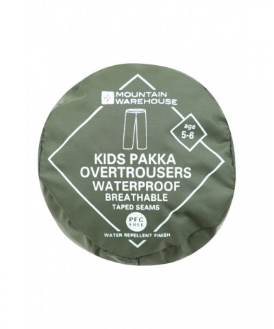 Pakka II Kids Waterproof Overpants Khaki $13.49 Pants