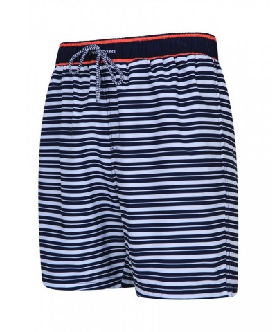 Aruba Printed Mens Swim Shorts White $13.74 Pants