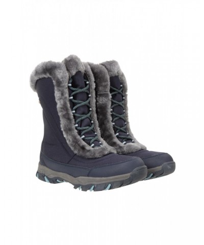 Ohio Womens Snow Boots Blue $35.99 Footwear