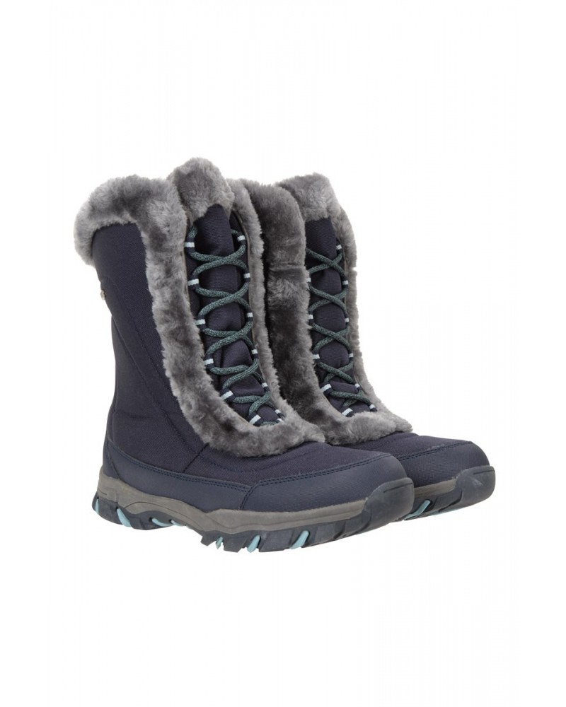 Ohio Womens Snow Boots Blue $35.99 Footwear