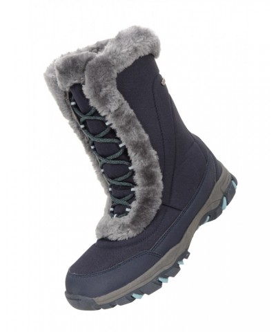 Ohio Womens Snow Boots Blue $35.99 Footwear