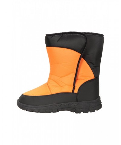 Kids Caribou Single Stripe Adaptive Snow Boots Orange $19.94 Footwear