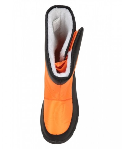 Kids Caribou Single Stripe Adaptive Snow Boots Orange $19.94 Footwear