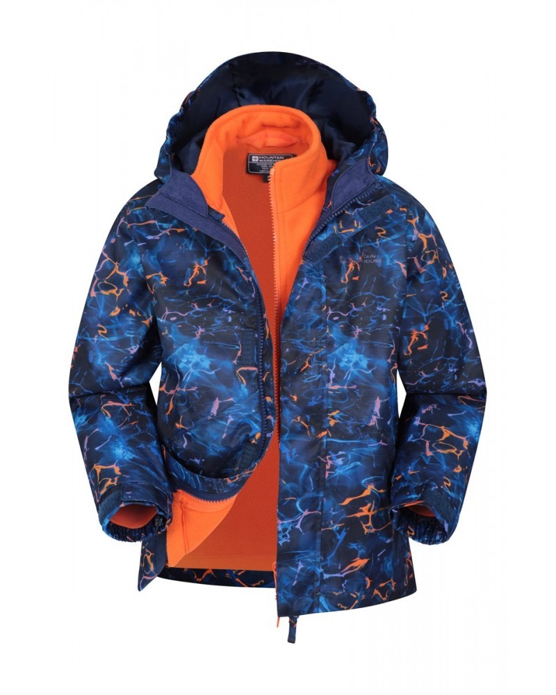 Atom Printed Waterproof 3-in-1 Kids Jacket Navy $22.50 Jackets