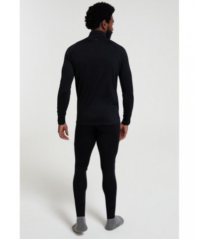 Summit Mens Merino Funnel Neck Top Black $29.14 Thermals