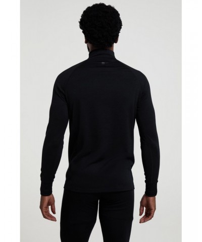 Summit Mens Merino Funnel Neck Top Black $29.14 Thermals