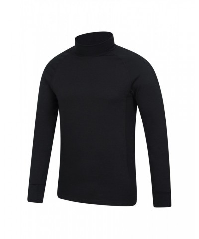 Summit Mens Merino Funnel Neck Top Black $29.14 Thermals