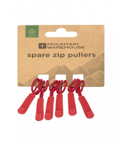 Spare Zip Pullers - 6 Pk Red $7.00 Travel Accessories