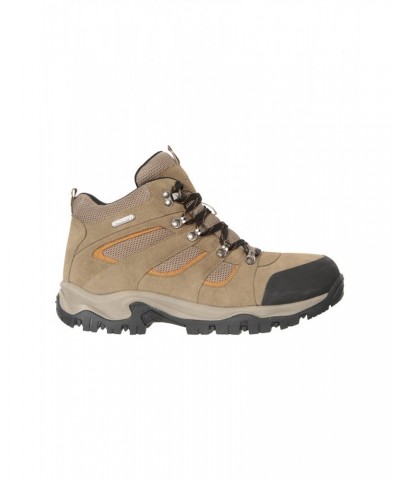 Voyage Mens Waterproof Hiking Mid-Boots Light Brown $36.00 Footwear