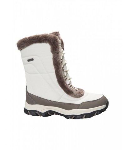 Ohio Womens Snow Boots Light Beige $35.99 Footwear