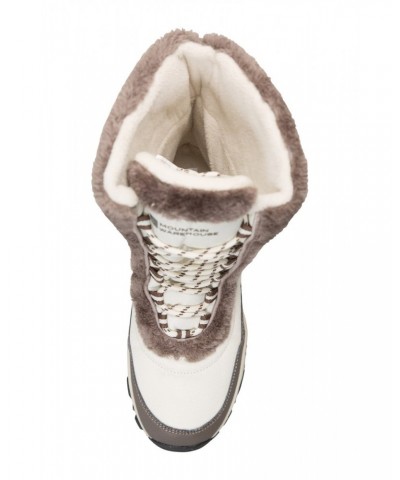 Ohio Womens Snow Boots Light Beige $35.99 Footwear