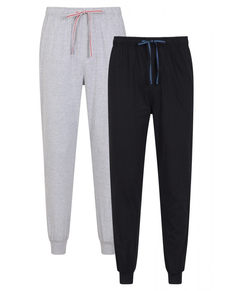 Mens Pajama Sweatpants 2-Pack Black $18.80 Loungewear