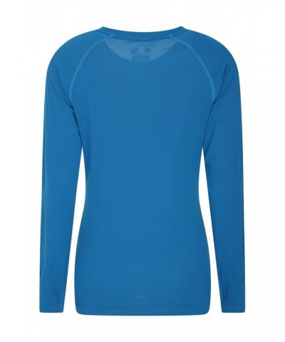 Quick Dry Womens Long Sleeve Top Cobalt $16.19 Active