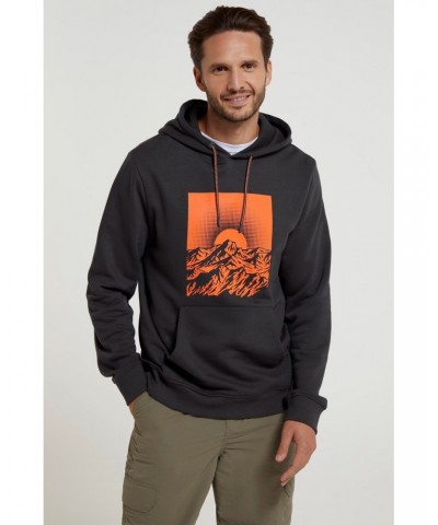 Sunset Mens Graphic Hoodie Charcoal $19.79 Tops