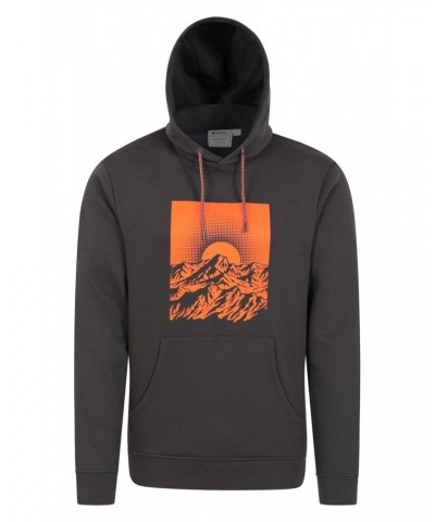 Sunset Mens Graphic Hoodie Charcoal $19.79 Tops