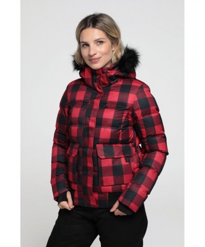 Distance Womens Recycled Ski Jacket Red $44.10 Jackets