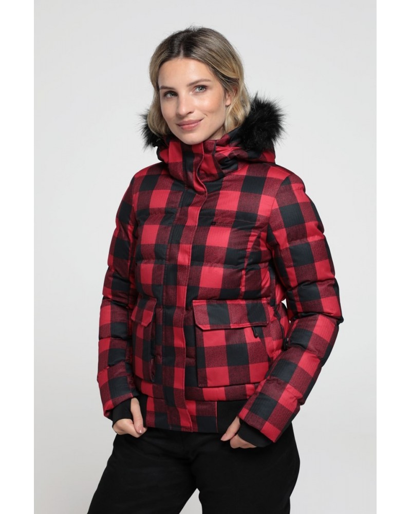 Distance Womens Recycled Ski Jacket Red $44.10 Jackets