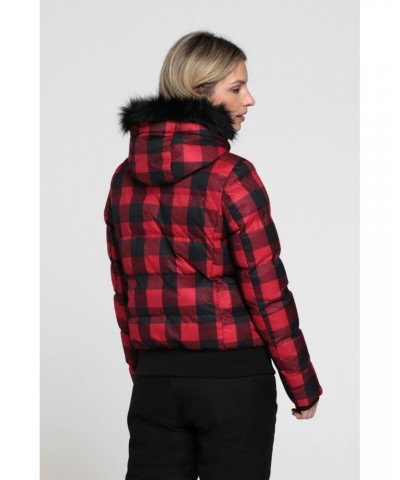 Distance Womens Recycled Ski Jacket Red $44.10 Jackets