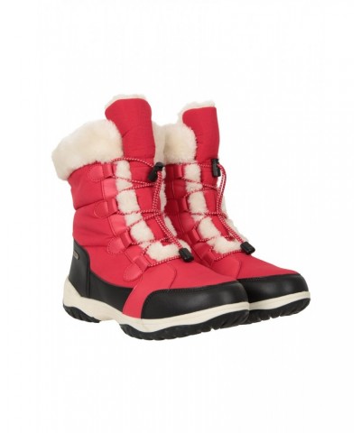 Snowflake Womens Adaptive Snow Boots Red $32.99 Footwear