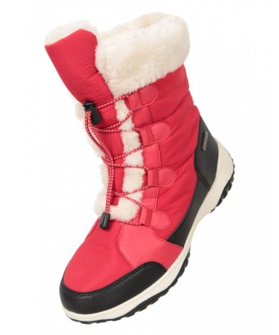 Snowflake Womens Adaptive Snow Boots Red $32.99 Footwear