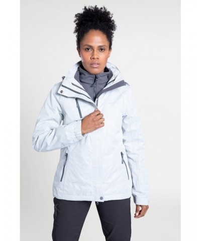 Bracken Melange Womens 3 in 1 Jacket Light Grey $39.00 Jackets